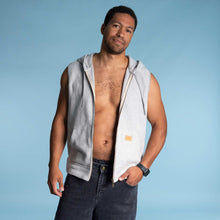 Load image into Gallery viewer, MOUNTAINEER 100% Organic Cotton Fleece Zippered Boxer Hoodie Vest (OC Thread, 2 Side Pockets, YKK Zippers) (99.6% Biodegradable)