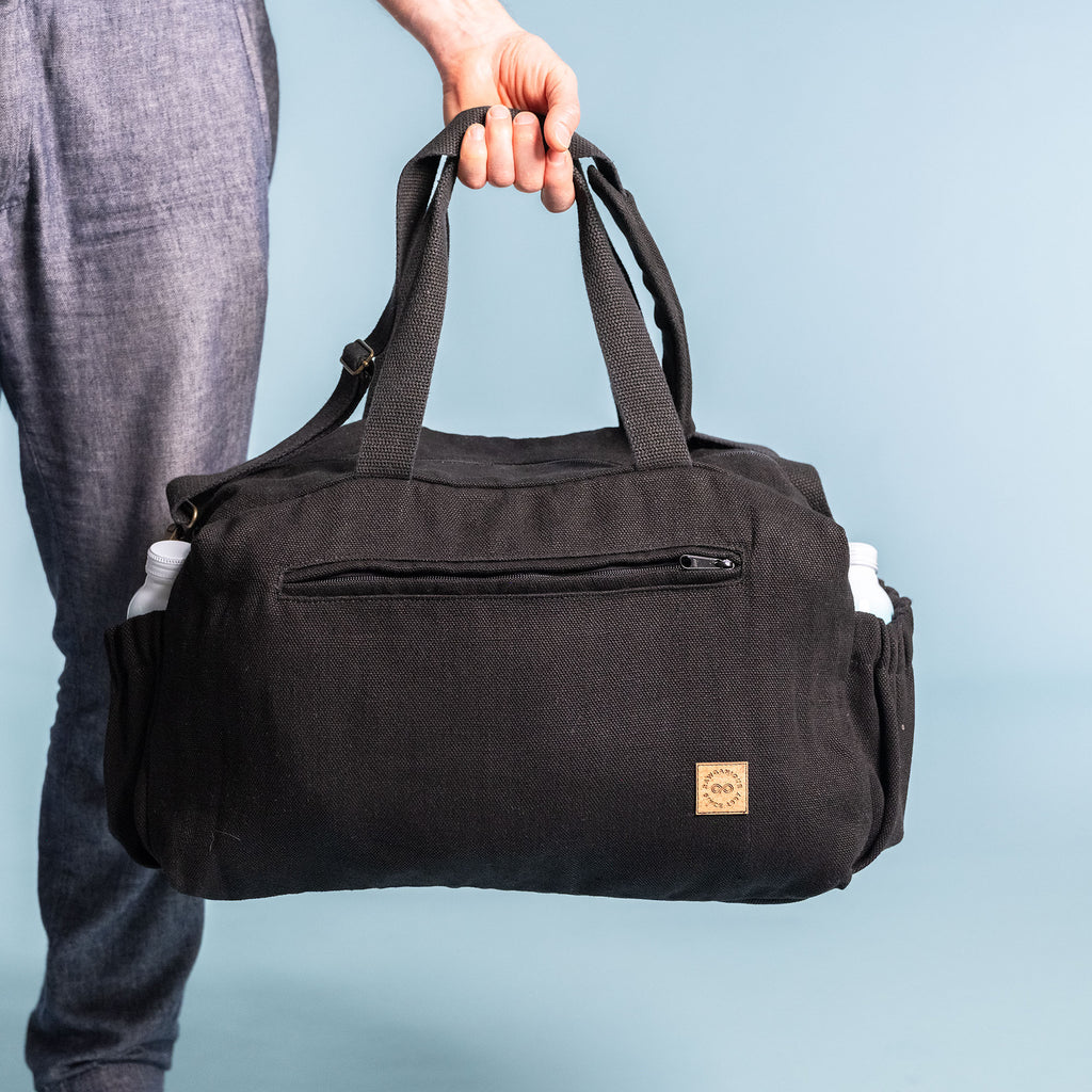 organic linen sports bag plastic-free