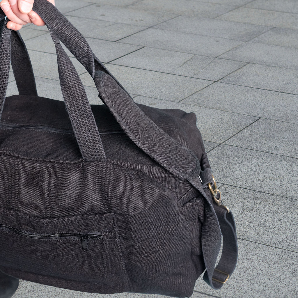 linen duffel bag