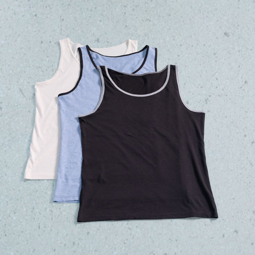 100% organic cotton tank top plastic-free
