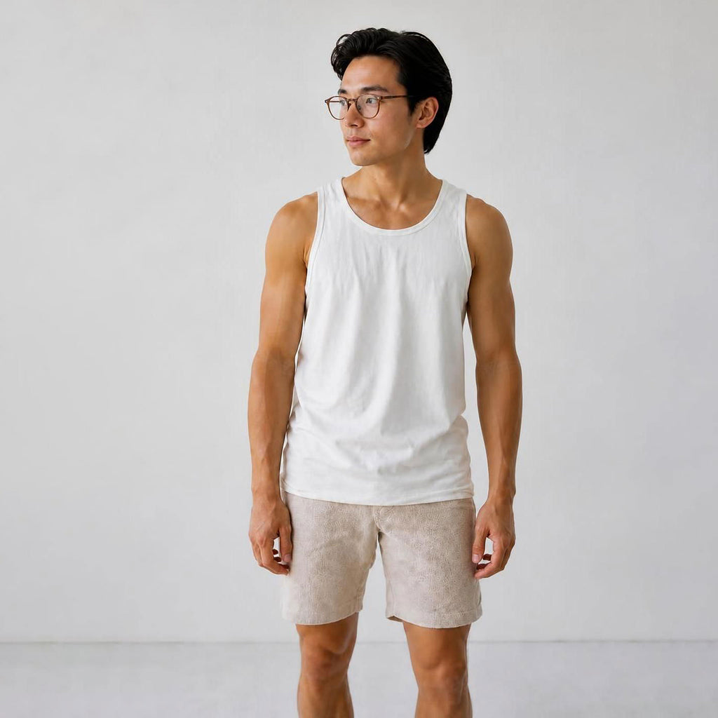 lightweight 100% organic cotton tank top for workout, fitness, gym