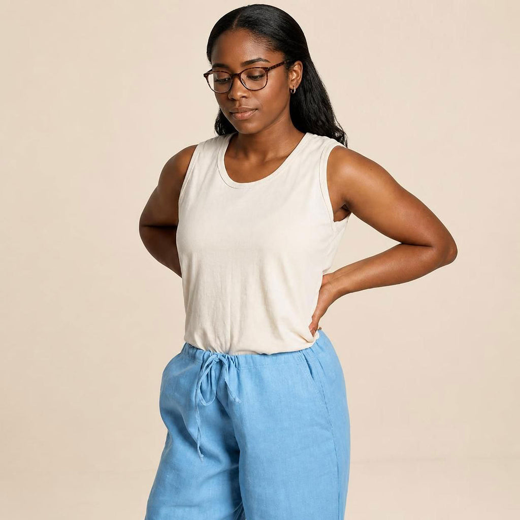 plastic-free 100% certified organic cotton tank top made in usa