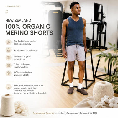 organic merino workout shorts
