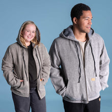 Load image into Gallery viewer, plastic-free organic linen winter jacket