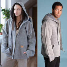 Load image into Gallery viewer, 100% organic linen hoodie jacket