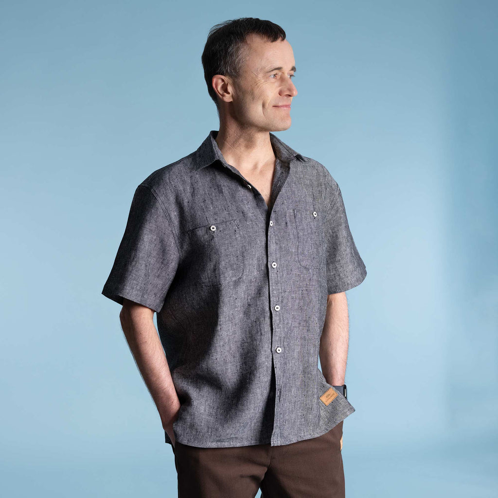 100% biodegradable organic linen shirt