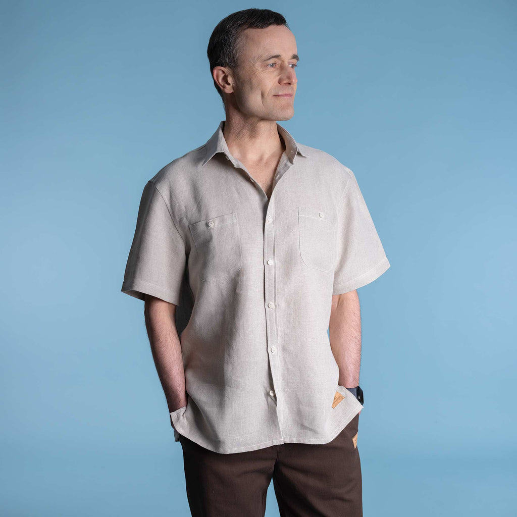 100% biodegradable organic linen shirt