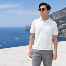 Load image into Gallery viewer, 100% certified organic merino polo shirt plastic-free polyester-free
