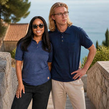 Load image into Gallery viewer, 100% certified organic merino polo shirt plastic-free