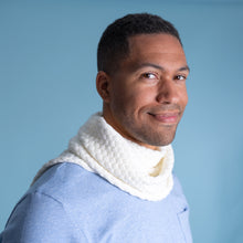Load image into Gallery viewer, NORTHERN LIGHTS 100% Organic Merino Wool Scarf (7.5”x66") (OC Thread, Certified Organic, Not Superwashed, No Elastic, No Latex, No Polyamide, No Plastic, No synthetics) (100% Biodegradable)