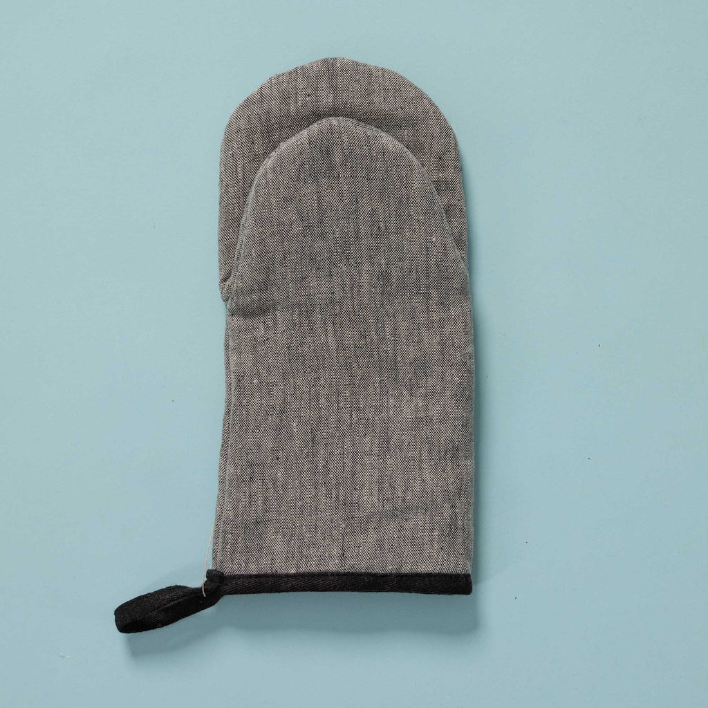 organic hemp oven mitt chambray