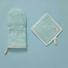 Load image into Gallery viewer, hemp oven mitt pot holder green