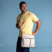 Load image into Gallery viewer, organic linen commuter bag