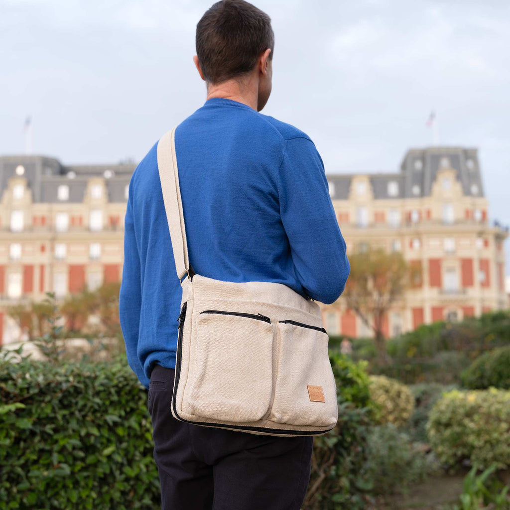 organi linen commuter bag