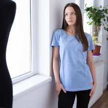 Load image into Gallery viewer, ladies' 100% organic cotton t-shirt no polyester