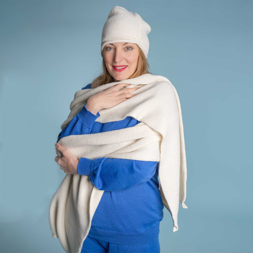 organic hemp wool scarf