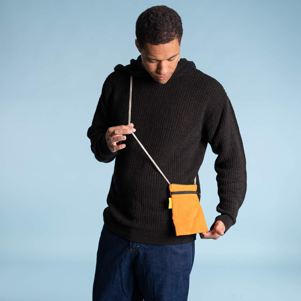 hemp shoulder pouch