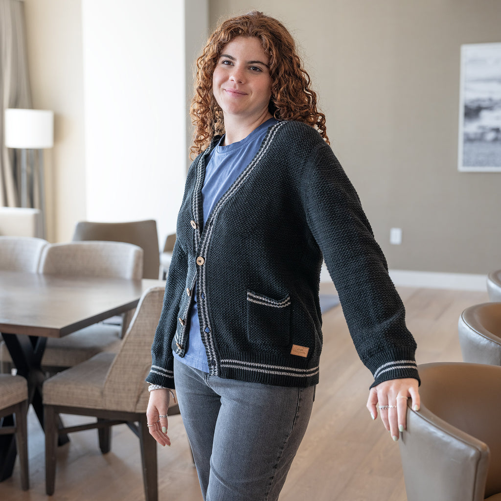 100% organic cotton cardigan sweater