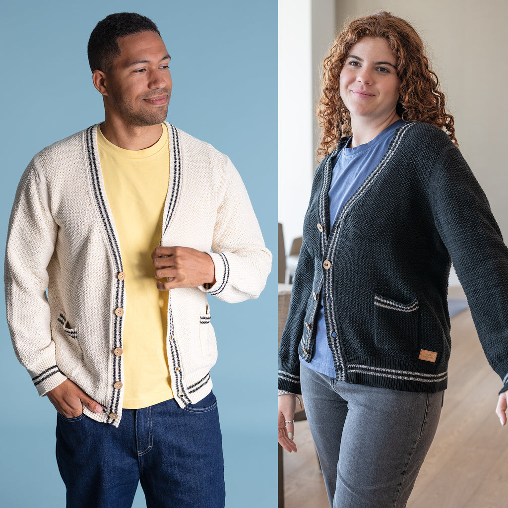 100% organic cotton cardigan sweater