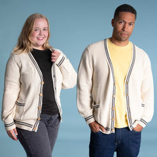Load image into Gallery viewer, plastic-free organic cotton cardigan sweater