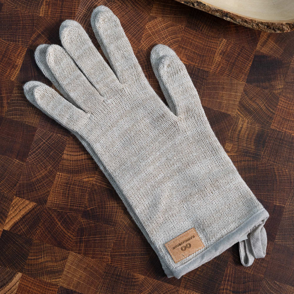plastic-free polyester-free synthetic-free organic linen gloves