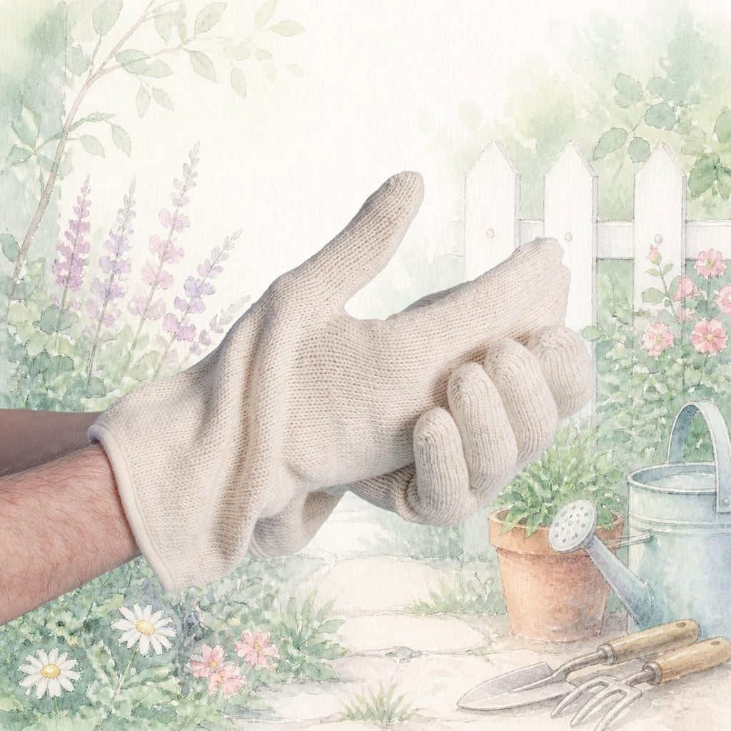 organic linen gloves