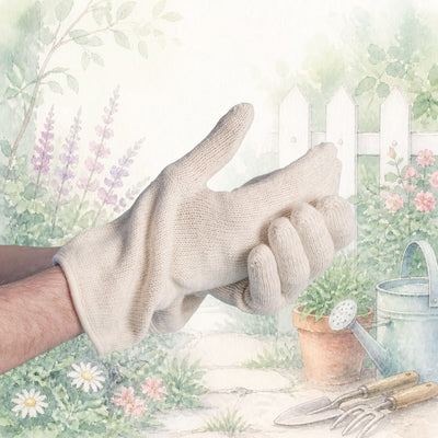 organic linen gloves