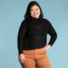 Load image into Gallery viewer, hemp mock turtleneck sweater
