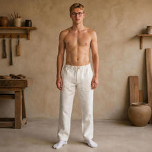 Load image into Gallery viewer, linen jogger pants