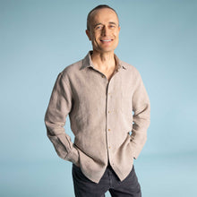 Load image into Gallery viewer, RAPHAEL 100% Organic Hemp 10oz Long-Sleeve Shirt (Thicker 10oz Fabric, Plastic-Free Coconut Buttons) (99.99%-100% Biodegradable)