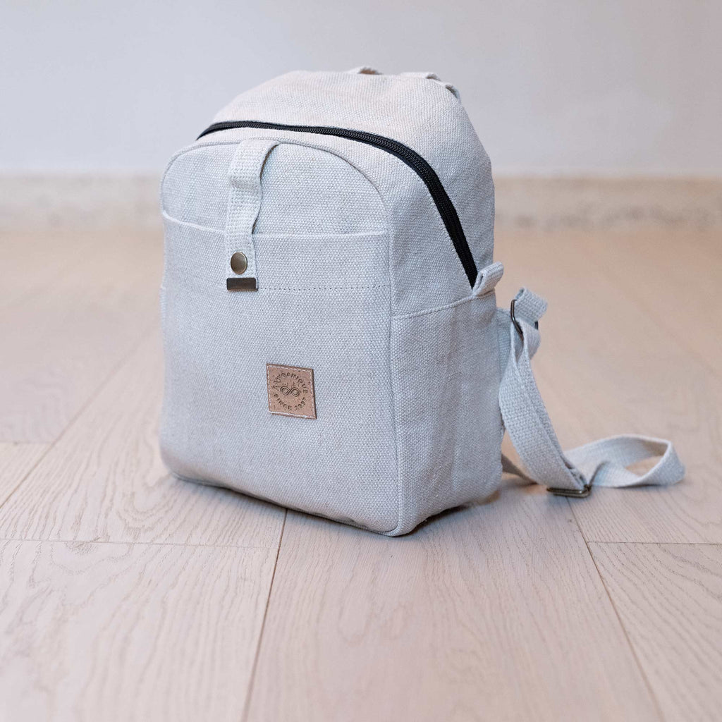 100% linen mini backpack