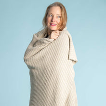 Load image into Gallery viewer, organic hemp ribbed knit blanket