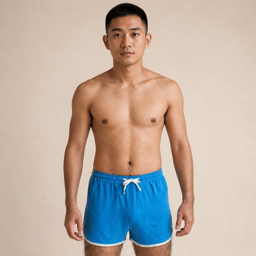 organic linen workout shorts plastic-free