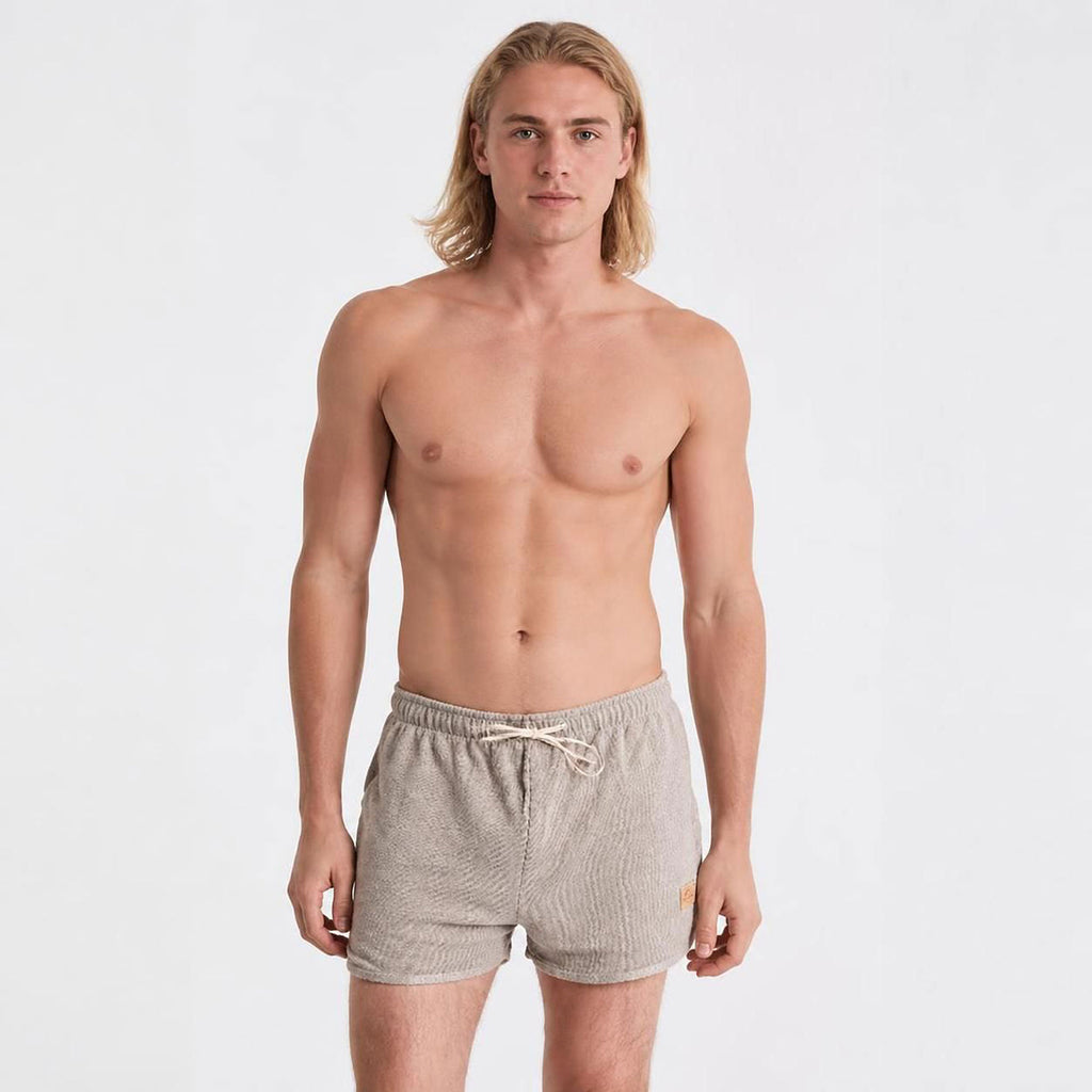 organic linen fitness shorts