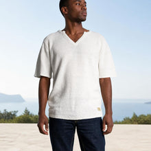 Load image into Gallery viewer, 100% organic linen knit tunic shirt plastic-free polyester-free