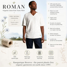 Load image into Gallery viewer, 100% organic linen knit tunic shirt plastic-free