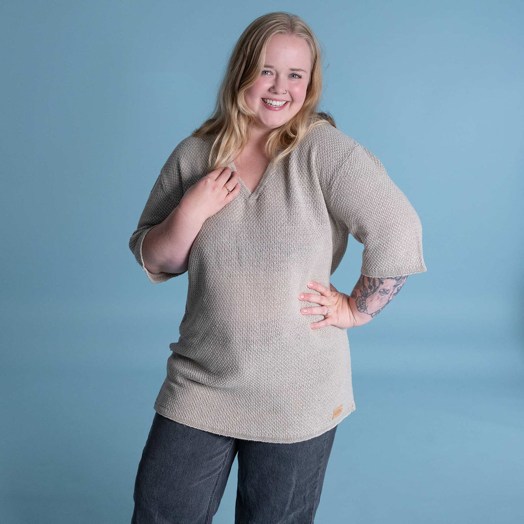 organic linen knit tunic