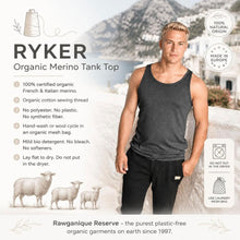 Load image into Gallery viewer, 100% certified organic merino wool tank top plastic-free synthetic-free 100% natural