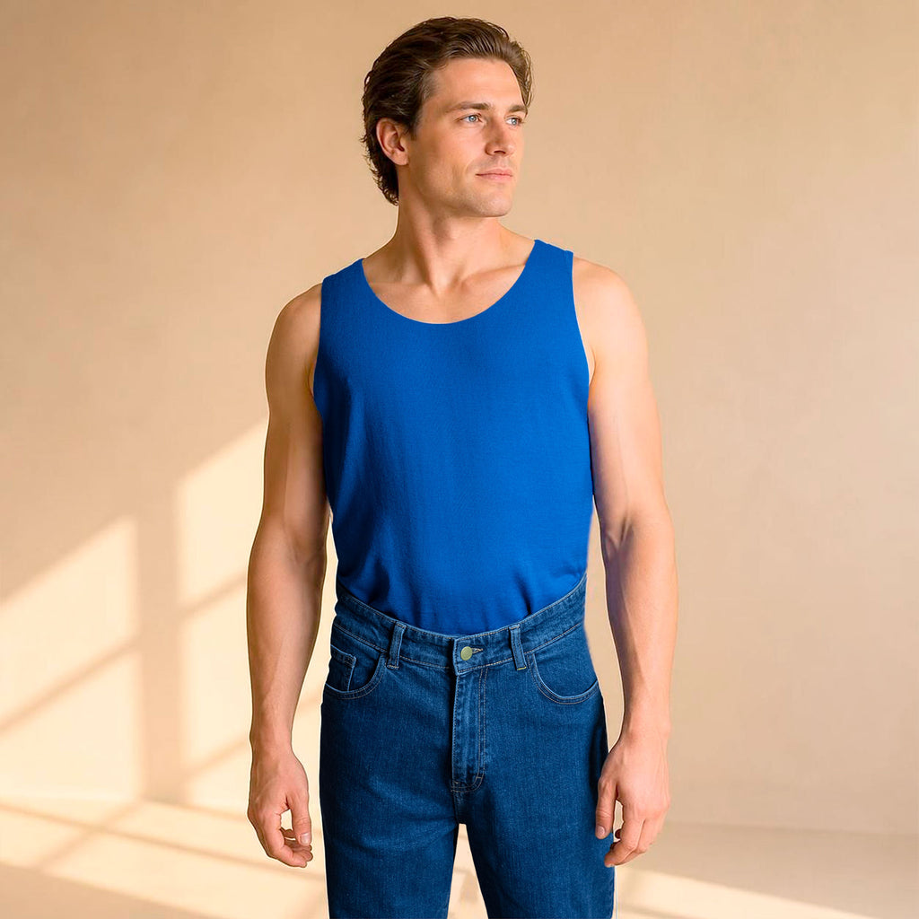 100% certified organic merino wool tank top polyester-free