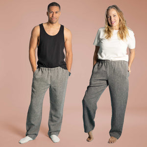 plastic-free 100% organic linen pants