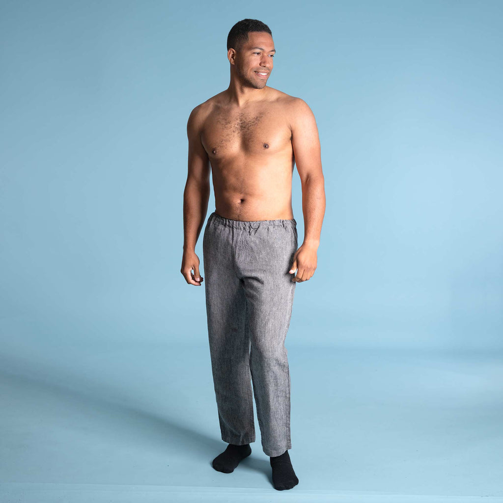 100% organic linen lounge pants plastic-free