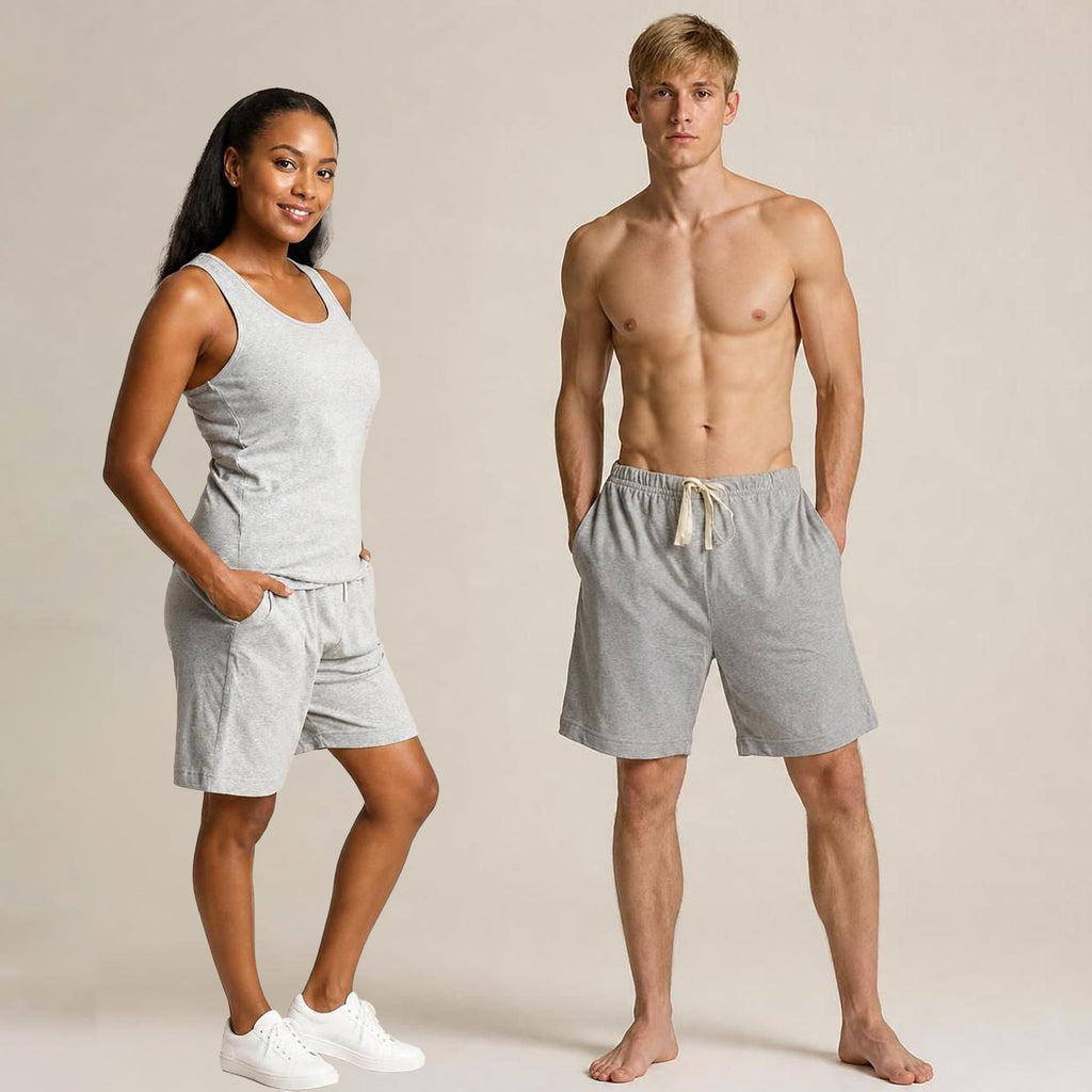 SAN PEDRO 100% Organic Cotton Dorm Shorts (OC Thread, Organic Elastic, No Polyester, No Plastic, No Synthetics) (100% Biodegradable)