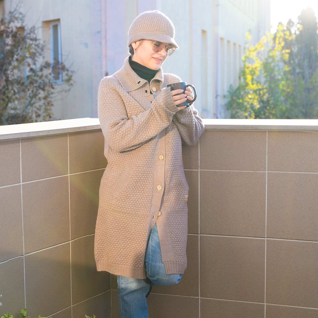 100% organic merino wool coat
