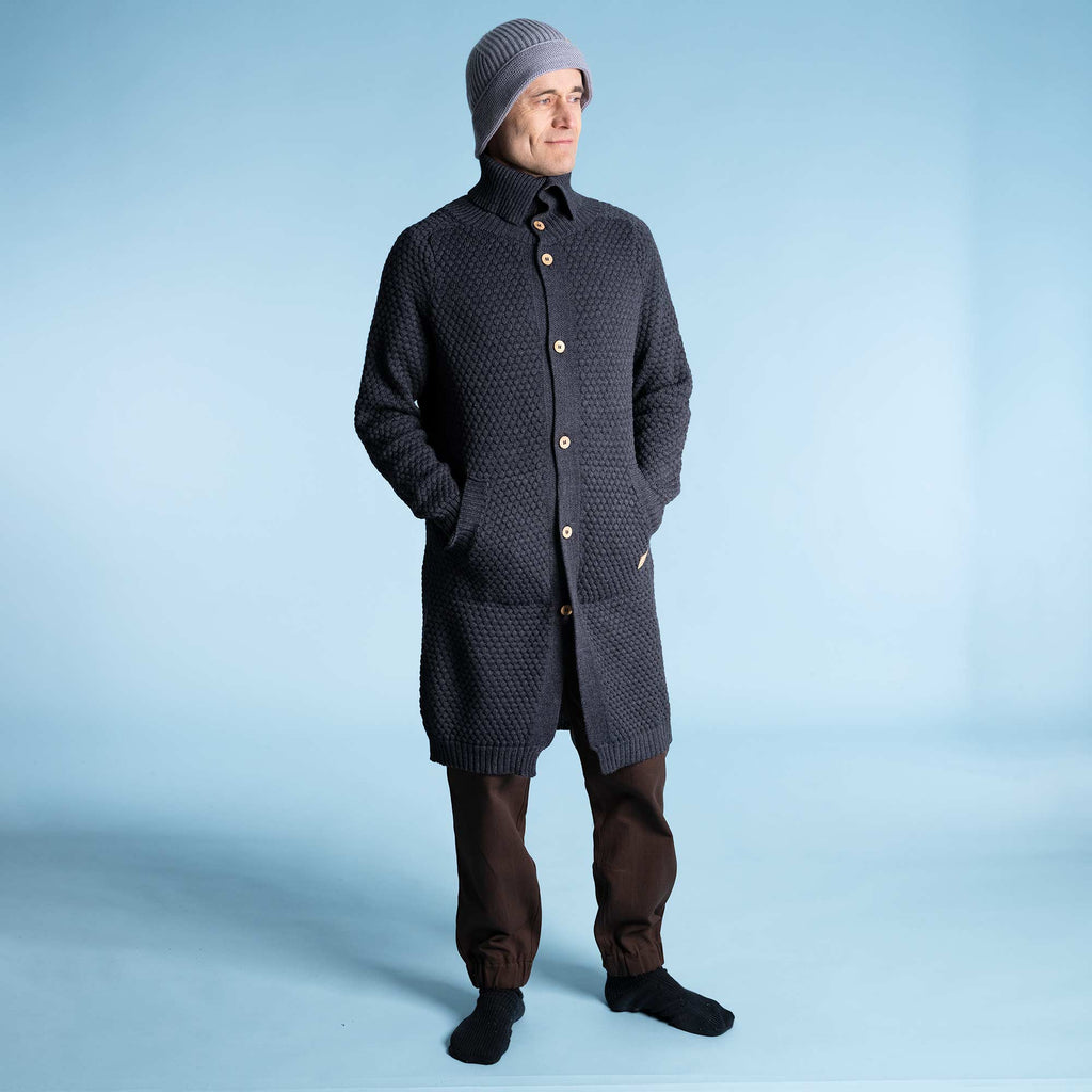 warm 100% organic merino wool coat