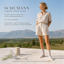 Load image into Gallery viewer, organic flax linen socks with biodegradable elastic