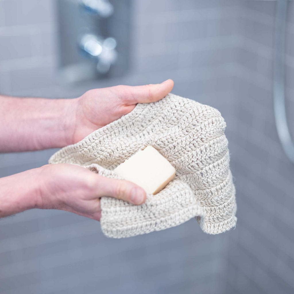 synthetics-free hemp scrub cloth