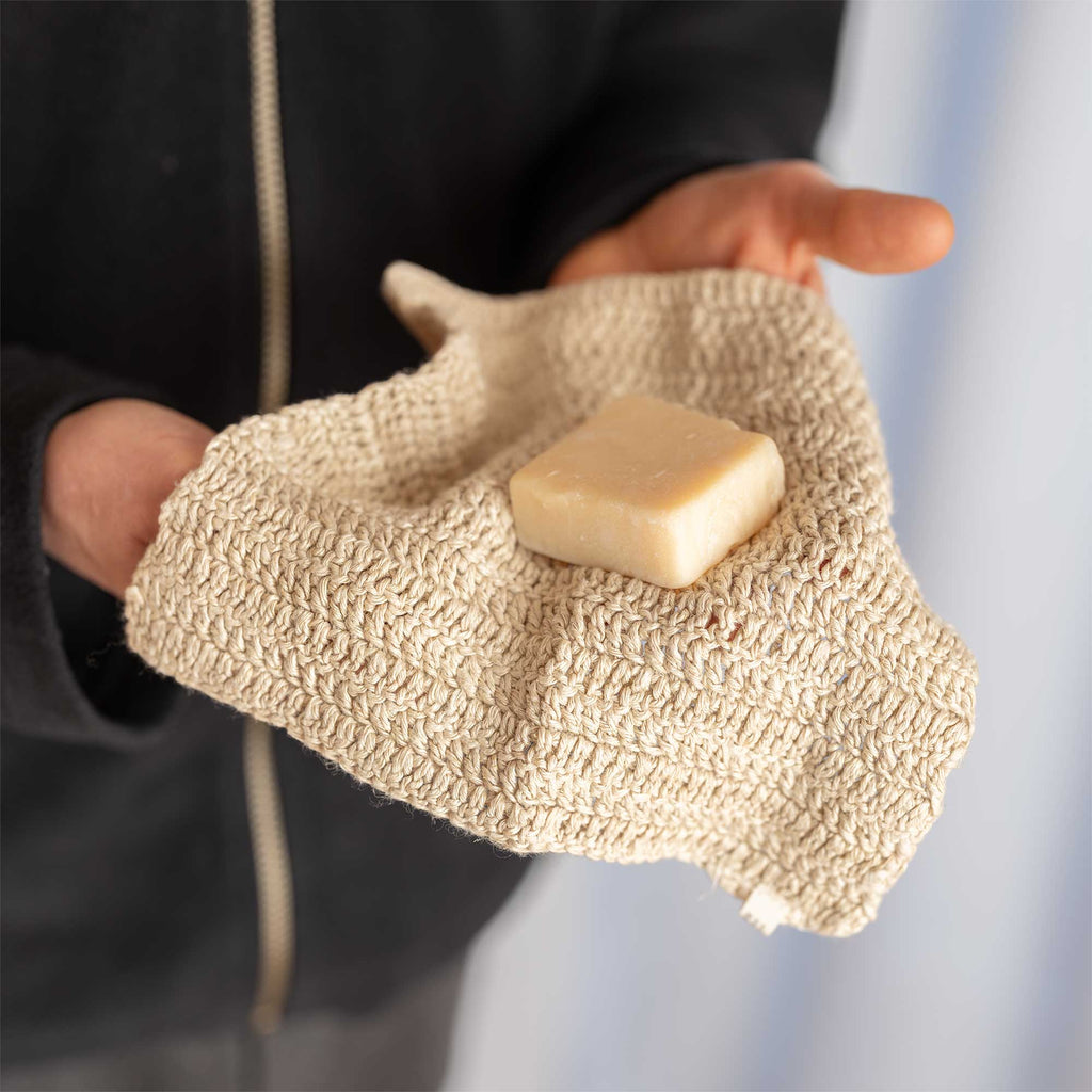 polyester-free hemp scrub cloth