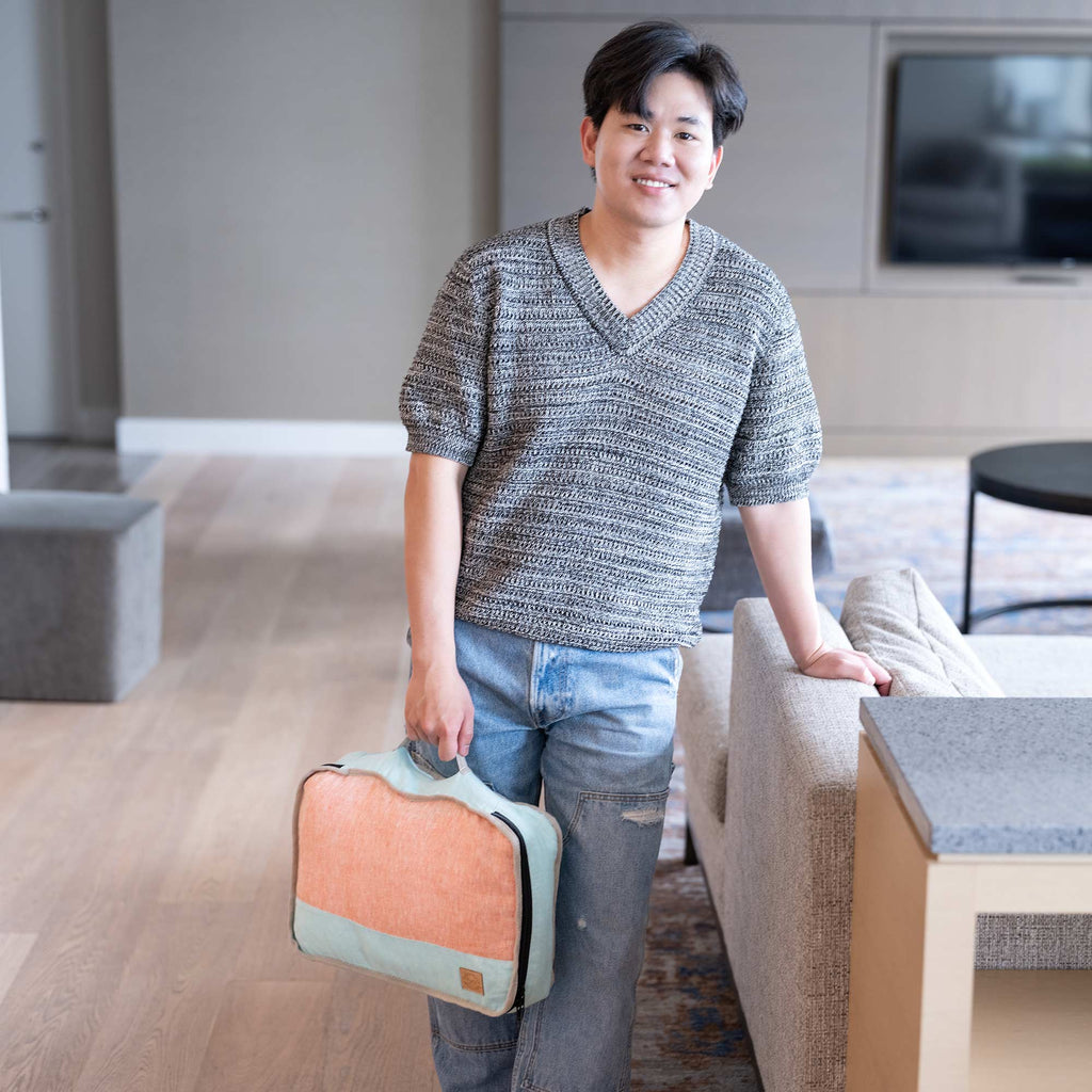 organic linen packing cubes