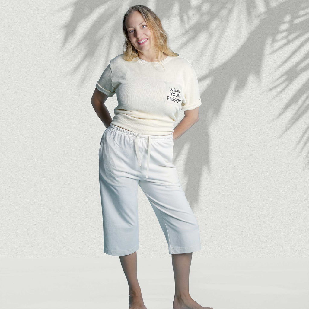DREW 100% Organic Cotton Dorm Shorts (Unisex) (OC thread, Organic Elastic Waistband, Plastic-free, 100% Biodegradable)