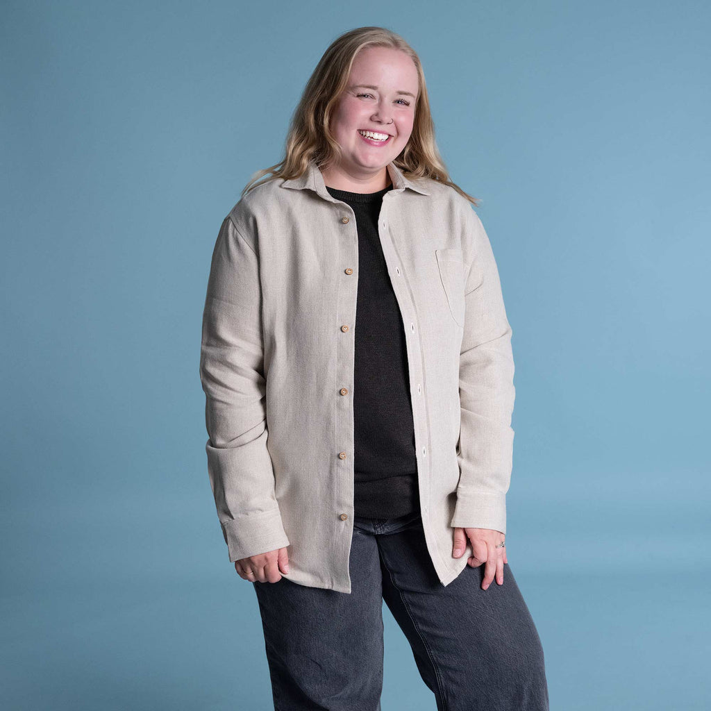 plastic-free flax linen shirt